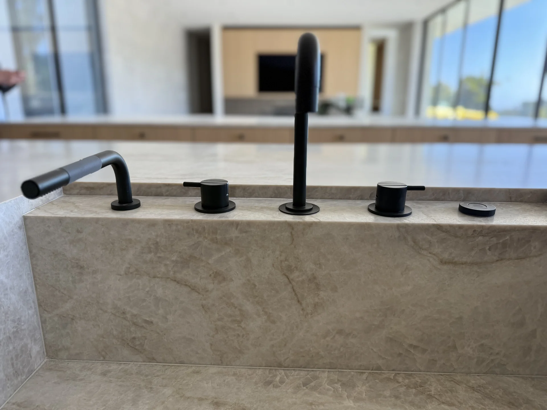 Contemporary bathroom fixture